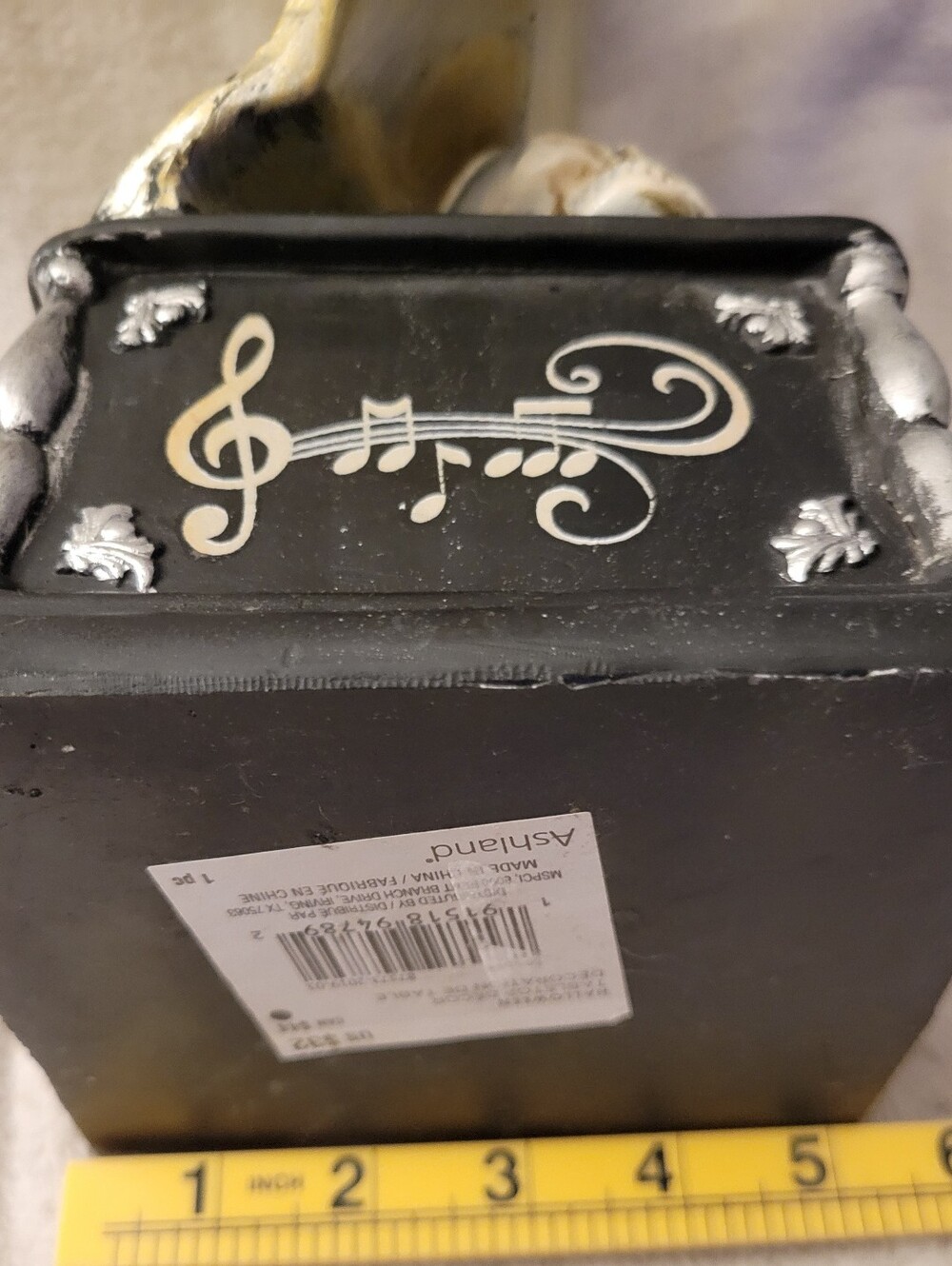 Ashland Gold and Black Skull Gramophone Accent. Hplifays,halloween, Goth. - Picture 8 of 8